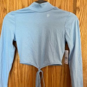 pacsun triangle sky blue tie top